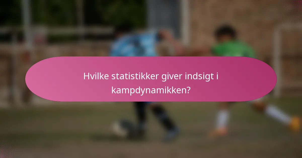 Hvilke statistikker giver indsigt i kampdynamikken?